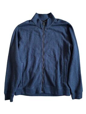 Robert Graham Mens Sz XL Navy Blue Full-Zip Cardigan Sweater
